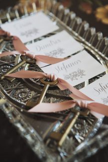 Escort cards with keys