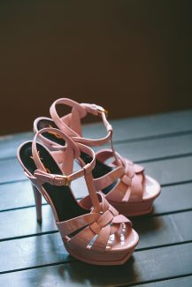 Ροζ νυφικα παπουτσια SAINT LAURENT