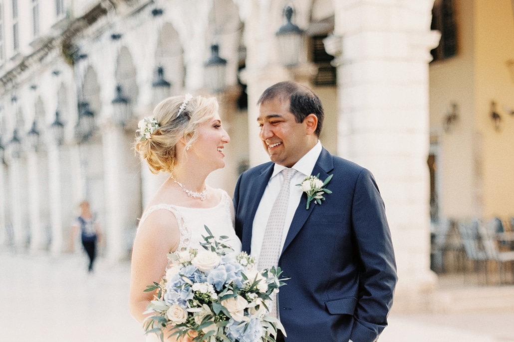 Ρομαντικός γάμος στην Κέρκυρα με dusty blue αποχρώσεις και elegant πινελιές │ Olga & Rohan