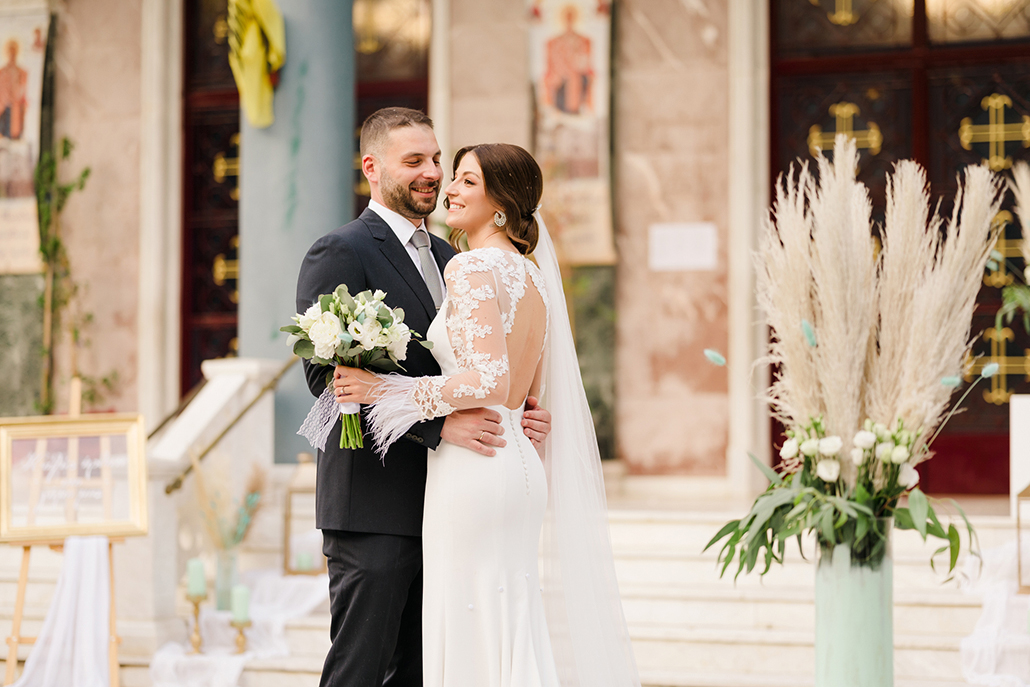 Υπέροχος καλοκαιρινός γάμος στη Λάρισα με pampas grass και λουλούδια σε αποχρώσεις της μέντας │ Ελένη & Γιάννης